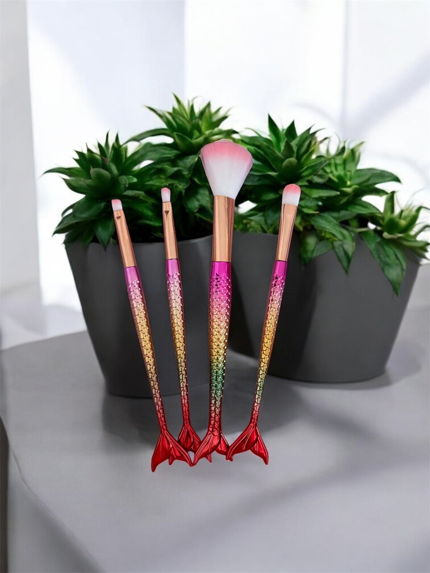 Set de 4 Pinceaux Sirène – Look Magique & Application Parfaite