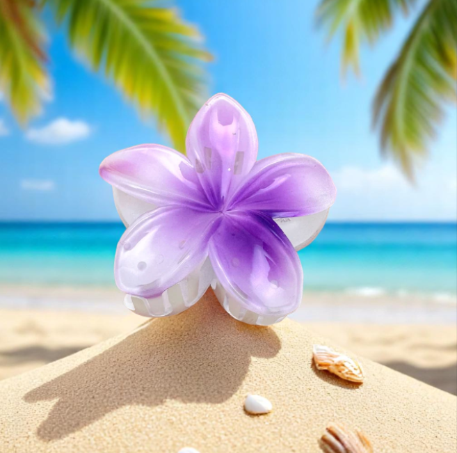 Pinces à Cheveux Fleur Hawaïenne – Esprit Aloha & Féminité 🌴
