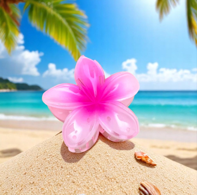 Pinces à Cheveux Fleur Hawaïenne – Esprit Aloha & Féminité 🌴