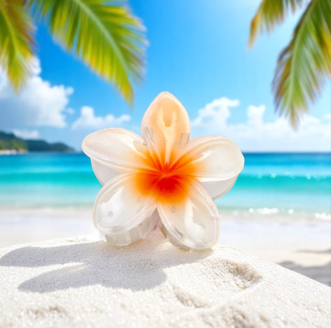 Pinces à Cheveux Fleur Hawaïenne – Esprit Aloha & Féminité 🌴