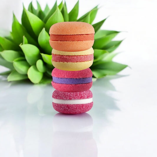 🛁 Macaron Effervescent de Bain – Détente Gourmande et Féminine 🌸