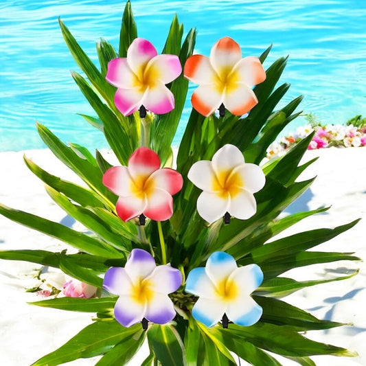 🌺 Barrette Fleur Plumeria – Évasion Hawaïenne au Bout des Cheveux !