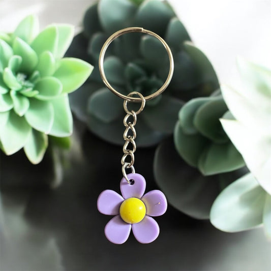 🌸 Porte-Clés Fleur Colorée – L’Accessoire Trop Mignon à Emporter Partout !