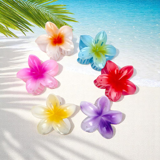 Pinces à Cheveux Fleur Hawaïenne – Esprit Aloha & Féminité 🌴